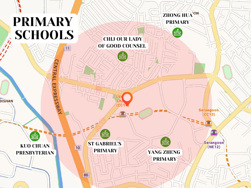 The Chuan Park Primary School Location Map